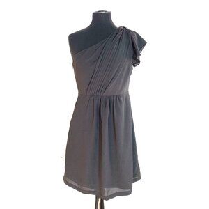 MM Couture by Miss Me Black One Shoulder Draped Mini Dress M
